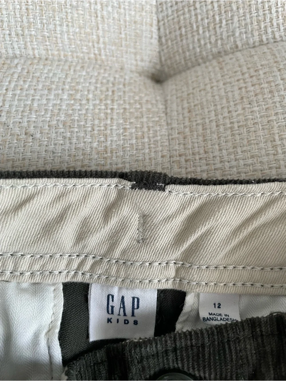 Gap Baggy Mid-Rise Corduroy Cargo Pants Evergreen Khaki